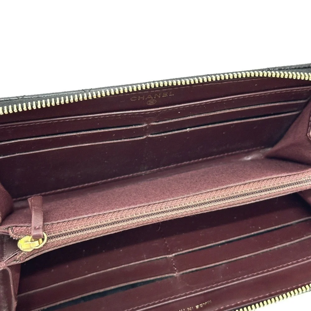 CHANEL Authentic Black Caviar Leather Logo Wallet - Picture 11 of 16